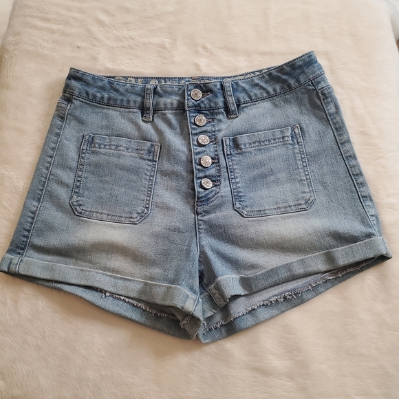 Button Fly Stretch Shorts* - Picture 3 of 13